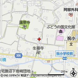 山梨県甲州市勝沼町下岩崎1905周辺の地図