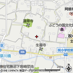 山梨県甲州市勝沼町下岩崎1904周辺の地図