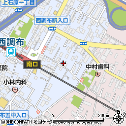 東京都調布市上石原1丁目48-14周辺の地図