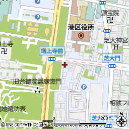 ファミリーマート芝増上寺前店周辺の地図