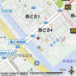 東京都中央区勝どき4丁目12周辺の地図