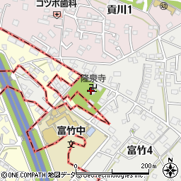 隆泉寺周辺の地図