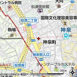 東京都渋谷区神泉町19-3周辺の地図