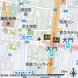 東京都港区芝大門周辺の地図