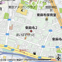 東京都港区東麻布2丁目周辺の地図