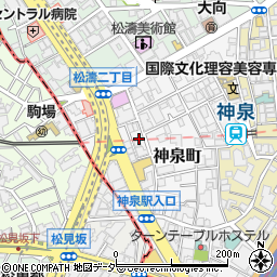 東京都渋谷区神泉町19周辺の地図