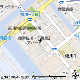 都営枝川一丁目第二アパート１７周辺の地図
