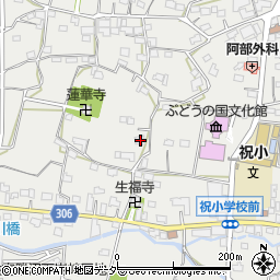 山梨県甲州市勝沼町下岩崎1908周辺の地図