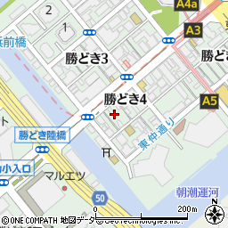 東京都中央区勝どき4丁目11-10周辺の地図