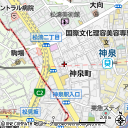 東京都渋谷区神泉町19-2周辺の地図