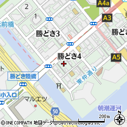 東京都中央区勝どき4丁目11周辺の地図
