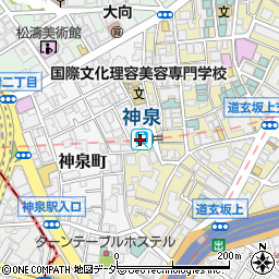 京王電鉄株式会社　神泉駅周辺の地図