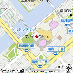 〒104-6203 東京都中央区晴海 オフィスタワーＺ（３階）の地図