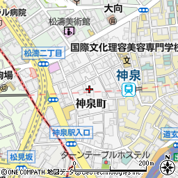 東京都渋谷区神泉町15周辺の地図