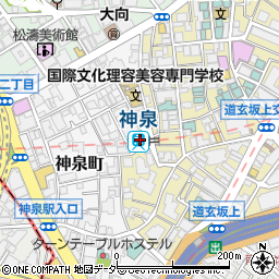 デイリーヤマザキ神泉店周辺の地図