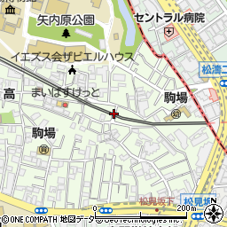 東京都目黒区駒場3丁目4周辺の地図
