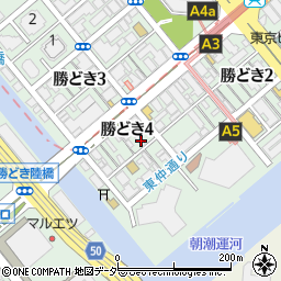 東京都中央区勝どき4丁目10-5周辺の地図