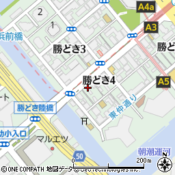 東京都中央区勝どき4丁目11-9周辺の地図