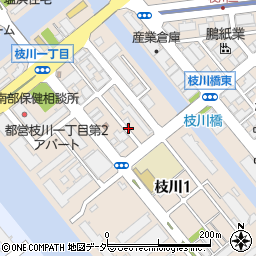 東京都江東区枝川1丁目周辺の地図