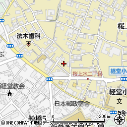東京都世田谷区桜上水2丁目3周辺の地図