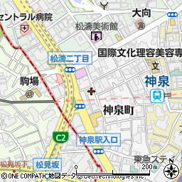 東京都渋谷区神泉町19-1周辺の地図