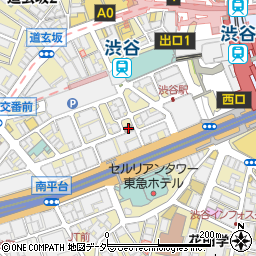 渋谷中央街郵便局周辺の地図