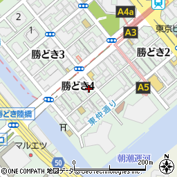 東京都中央区勝どき4丁目10-3周辺の地図
