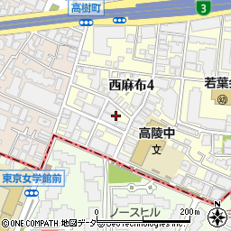 東京都港区西麻布4丁目20周辺の地図