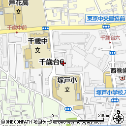 東京都世田谷区千歳台6丁目周辺の地図
