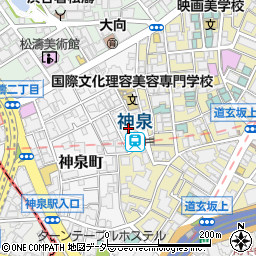 東京都渋谷区神泉町4周辺の地図