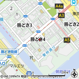 東京都中央区勝どき4丁目10周辺の地図
