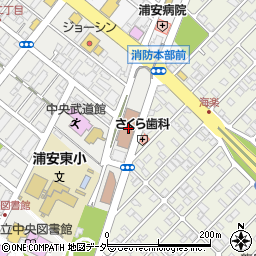 浦安市消防本部周辺の地図