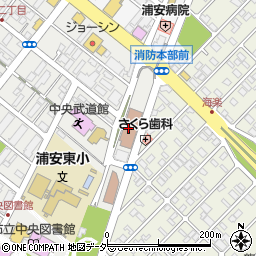 浦安市消防本部消防署周辺の地図