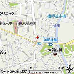 東京都世田谷区上祖師谷6丁目3周辺の地図