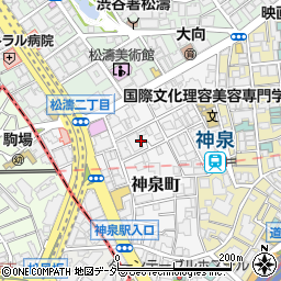 東京都渋谷区神泉町16周辺の地図