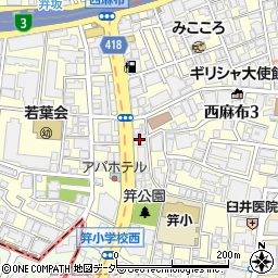 丸山珈琲 西麻布店周辺の地図