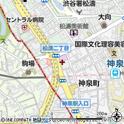 東京都渋谷区神泉町18周辺の地図
