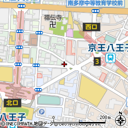 松屋京王八王子店周辺の地図
