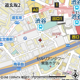 串焼きと野菜巻きの個室居酒屋 串ばってん渋谷店周辺の地図