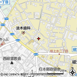 東京都世田谷区桜上水2丁目4周辺の地図
