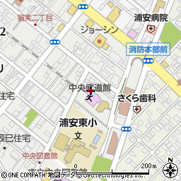 浦安市　中央武道館周辺の地図