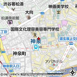 東京都渋谷区円山町16周辺の地図