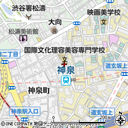 東京都渋谷区神泉町2周辺の地図
