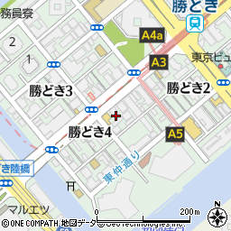 東京都中央区勝どき4丁目2周辺の地図