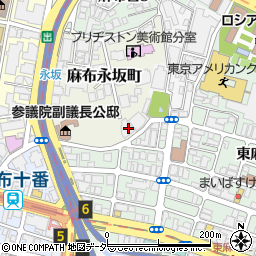 東京都港区麻布永坂町1-3周辺の地図