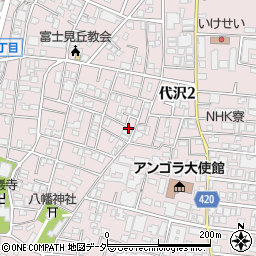 東京都世田谷区代沢2丁目周辺の地図