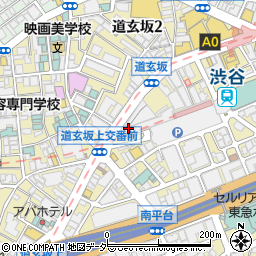 餃子の王将道玄坂店周辺の地図