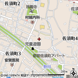 東京都調布市佐須町周辺の地図