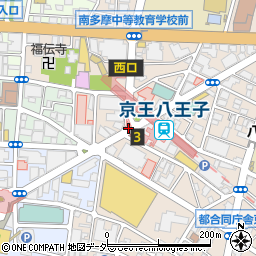 京王八王子駅周辺の地図