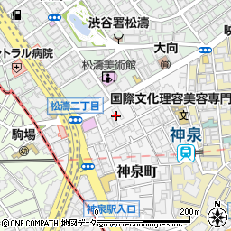 東京都渋谷区神泉町17周辺の地図